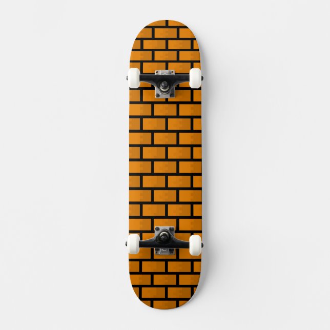 Åtta bet tegelstenväggen skateboard bräda 19,5 cm (Framsida)