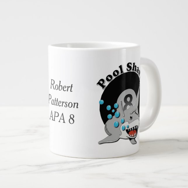 Åtta Boll Bassäng-haj Jumbo Mugg (Framsida höger)