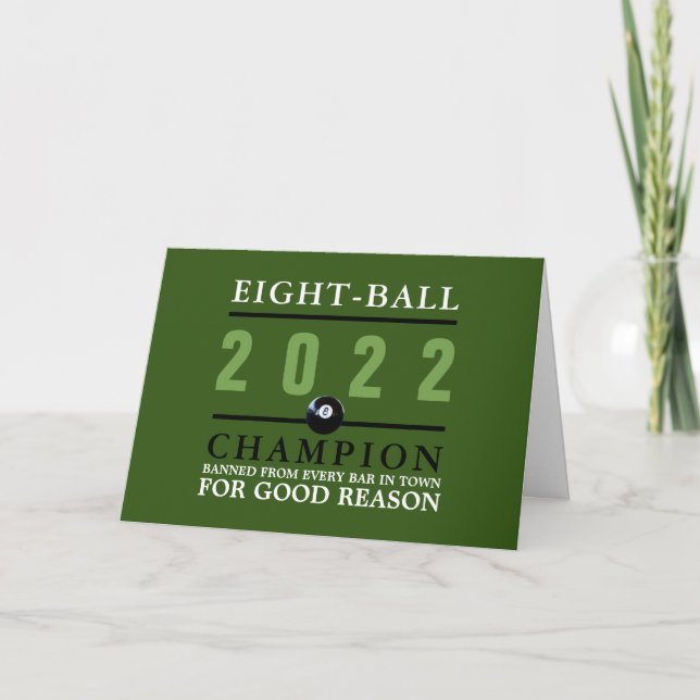 Åtta Boll Champion Kort (Framsida)