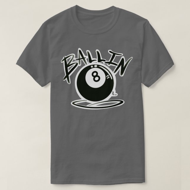 Åtta boll Classic TShirt T Shirt (Design framsida)
