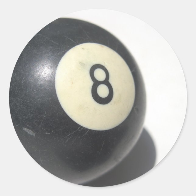 Åtta Boll Runt Klistermärke (Framsida)