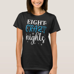 Åtta Crazy Nights jul Hannukah Jewish Holid T Shirt
