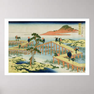 Åtta del överbryggar, landskapet av Mucawa, Japan, Poster