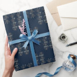 Åtta Hanukkah-nätter Presentpapper<br><div class="desc">Ett dekorativt diagram som visar ordningen på ljus i en hanukkia för varje natt under Hanukkah. Anpassa efter din föredragna stavning av Hanukkah/Chanukah eller siffrorna 1-8.</div>