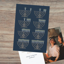 Åtta Hanukkah Nattfoto-Helgdag