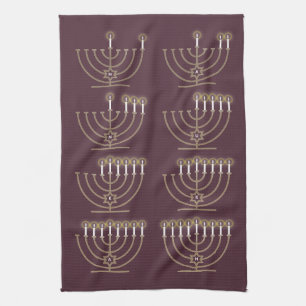 Åtta Hanukkah Nights Kitchen Towel Kökshandduk
