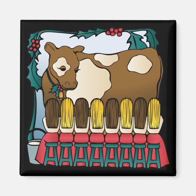 Åtta jungfruar en mjölkande magnet (Framsidan)