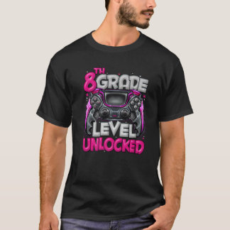 Åtta Klass-nivån olåst spel den 8:e Klass tillbaka T Shirt