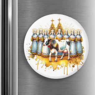 Åtta Maid a-Milking Tolv juldagar Magnet