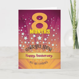 Åtta månaders återställningsårsdag, fet tal kort