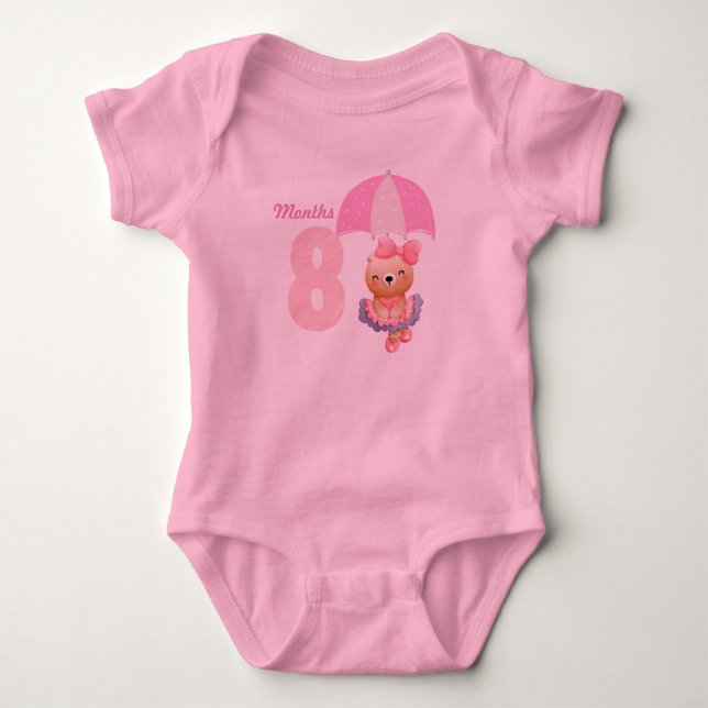 Åtta månaders bebis bodysuit t shirt (Framsida)