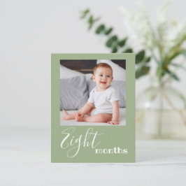 Åtta månaders foto första födelsedagsbanderollkort