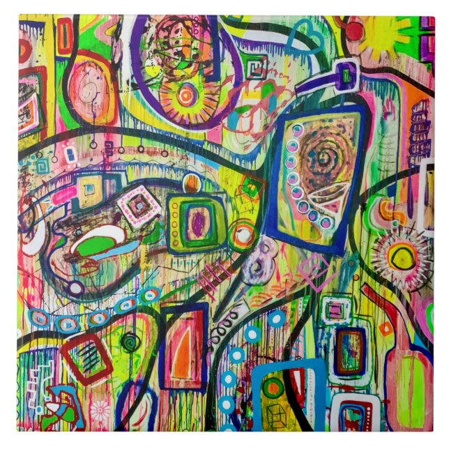 Åtta Martinis 6 x 6 keramiska plattan Kakelplatta (Framsidan)