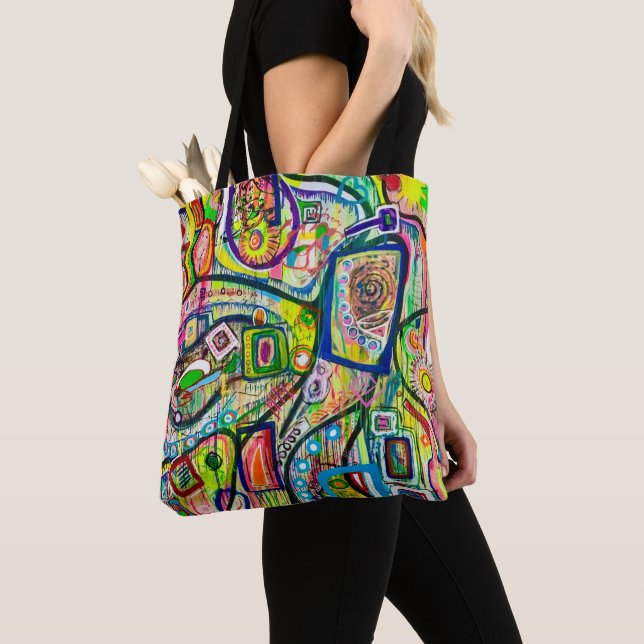 Åtta Martinis Tote Bag Tygkasse (Närbild)
