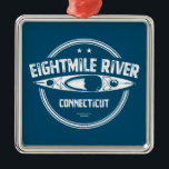 Åtta mil Floden Connecticut Kayaking Julgransprydnad Metall<br><div class="desc">Åttmilsfloden är en 14 sjömil lång biflod av floden Connecticut och störtar över Chapman Falls i Djävulen Hopyard State Park i Öster Haddam,  CT.</div>