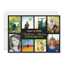 Åtta/nio foton Studenten-meddelande - svart