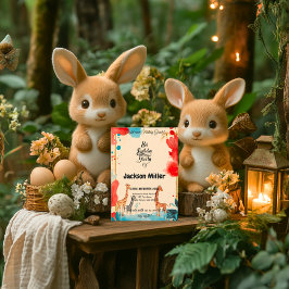 Åtta och Underbar 8:e födelsedag Röd och blå Inbjudningar