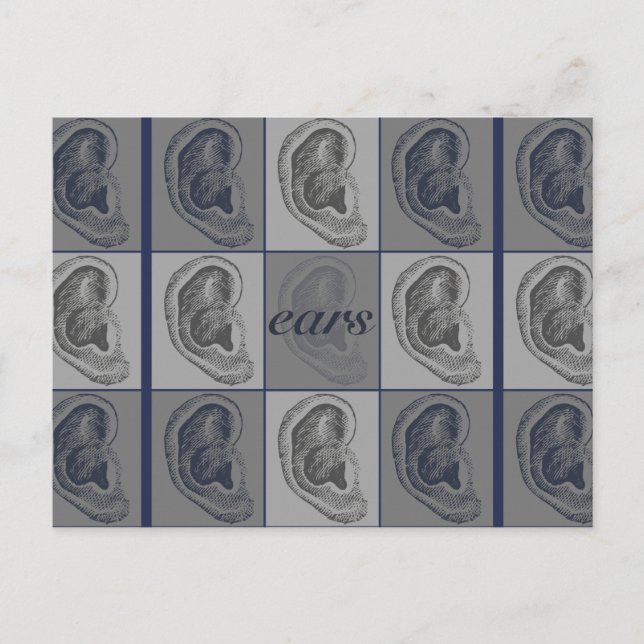 Åtta Öron Grafik Vykort (Framsida)