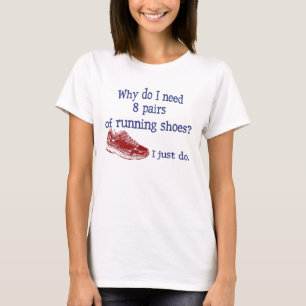 Åtta parar spring skor t-shirt