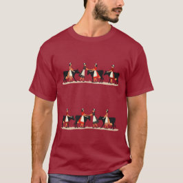 Åtta pigor mjölkar Utklippsbar stencilstil 4 T Shirt