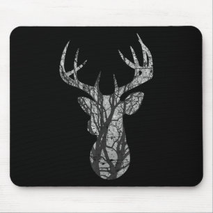 Åtta Point Buck Hjort Silhouette Woodlands T Shirt Musmatta