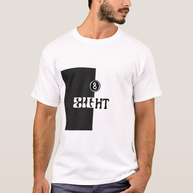 Åtta siffror inspirerade grundläggande manar T-Shi T Shirt (Framsida)