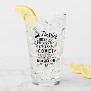 Åtta små renar glaskopp