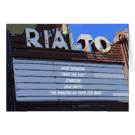 Åtta teatersignalen "Över Backe" Grattis på födels OBS Kort