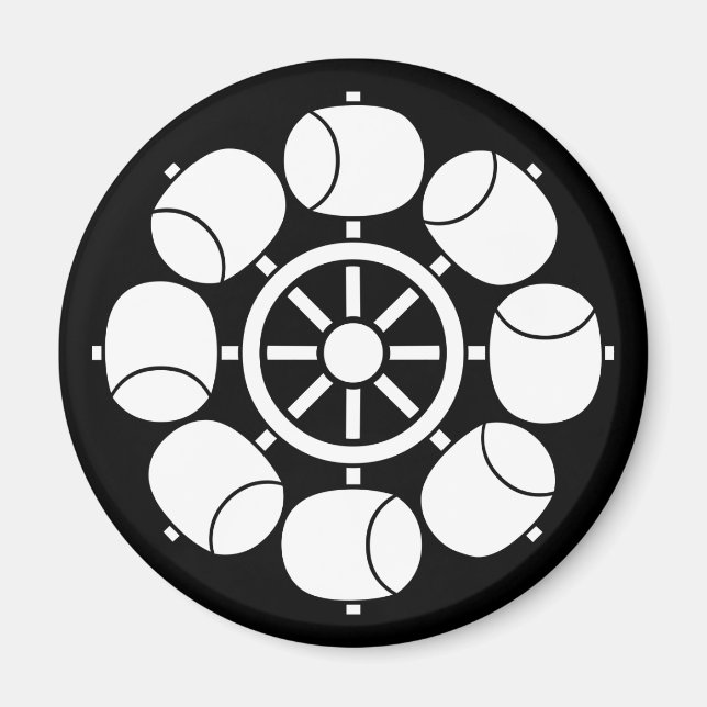 Åtta vattenhjul magnet (Framsidan)