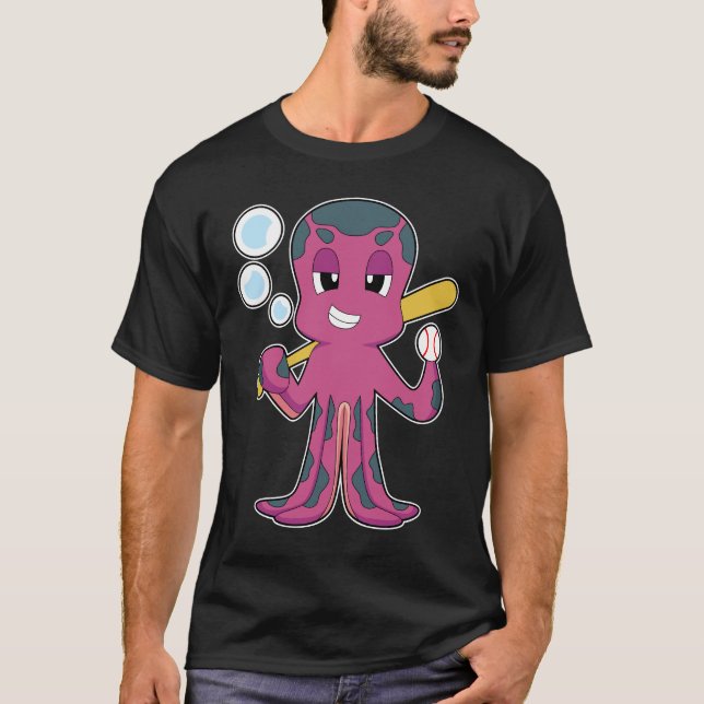 Åttaarmad baseboll Basebollträ Sport T Shirt (Framsida)