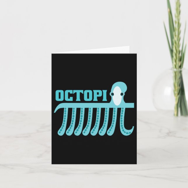 Åttaarmad bläckfisk Octopi Math  Kort (Framsida)