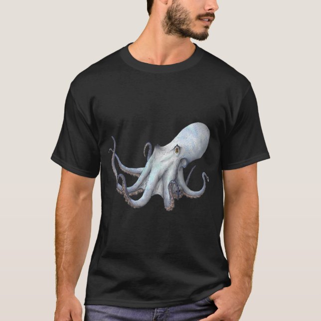 Åttaarmad bläckfisk t shirt (Framsida)