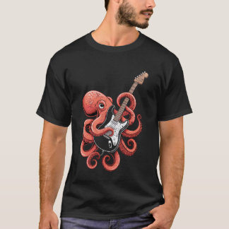 Åttaarmad gitarrist gitarr musiker biolog hav t shirt
