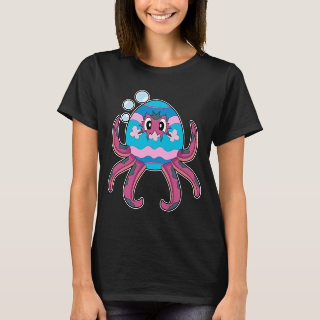Åttaarmad påsk påskägg t shirt (Framsida)