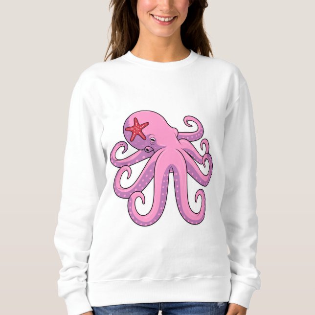 Åttaarmad sjöstjärna t shirt (Framsida)