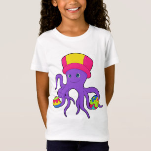 Åttaarmade bläckfiskar påsk påskägg t shirt