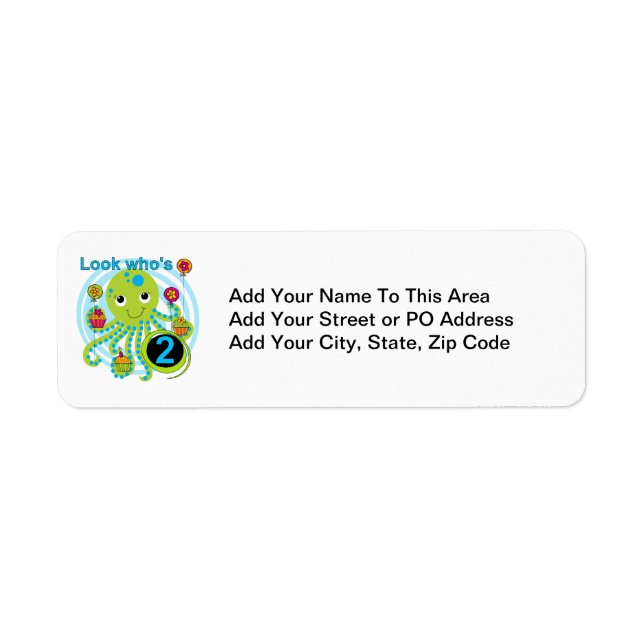 Åttaårsdagskjortor och andra dagskjortor returadress etikett (Framsidan)