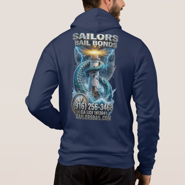 Åttabent fyr Huvtröja Design T Shirt (Baksida)
