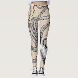 Åttabent illustration Vintage vetenskaplig tecknin Leggings