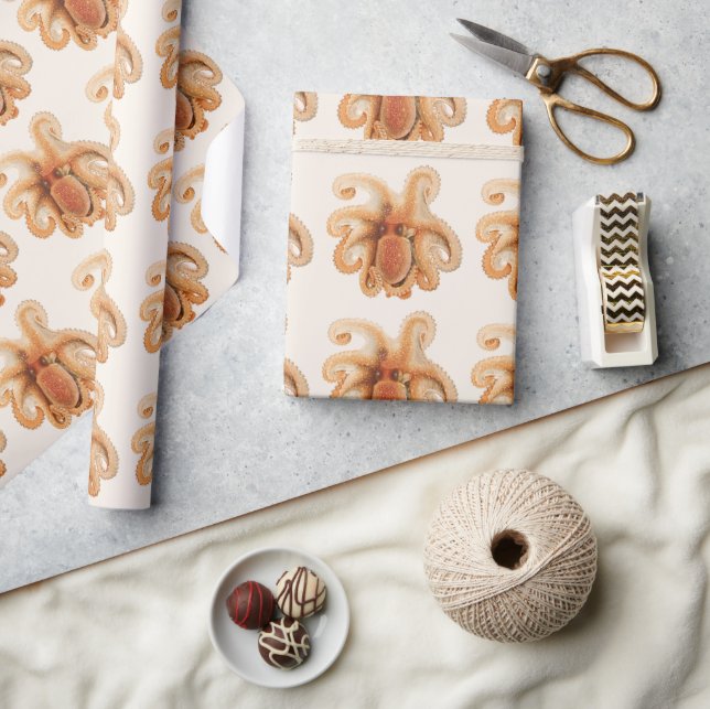 Åttabent Salutii, Antika Marina Vattenlevande Djur Presentpapper (Hantverk)