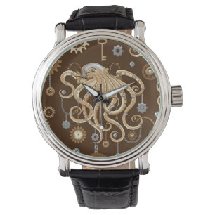 Åttabent Steampunk Retro Mekanisk Fantasy Armbandsur
