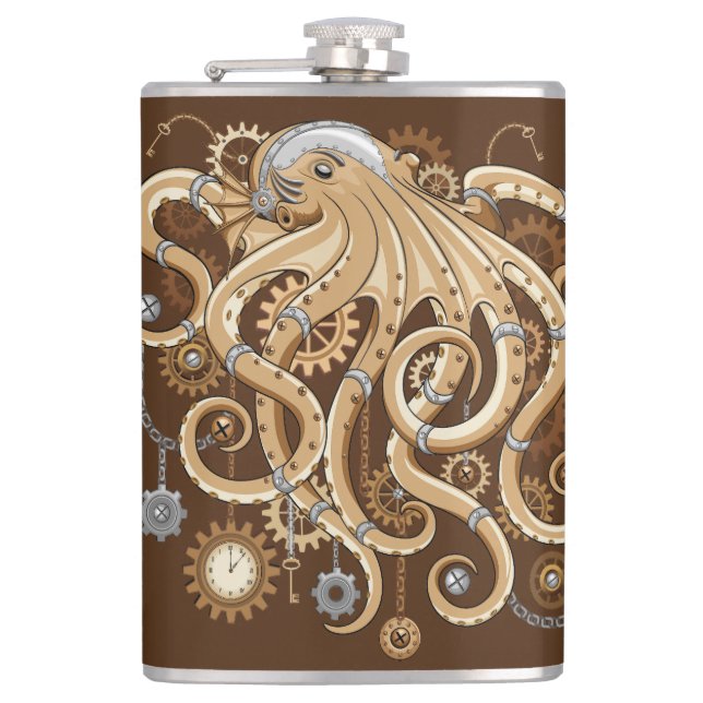 Åttabent Steampunk Retro Mekanisk Fantasy Fickplunta (Framsidan)