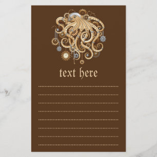 Åttabent Steampunk Retro Mekanisk Fantasy Flygblad