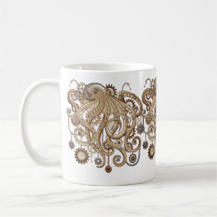 Åttabent Steampunk Retro Mekanisk Fantasy Kaffemugg