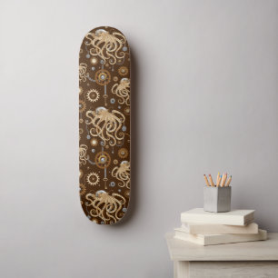 Åttabent Steampunk Retro Mekanisk Fantasy Mini Skateboard Bräda 18,5 Cm