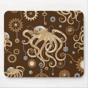 Åttabent Steampunk Retro Mekanisk Fantasy Musmatta