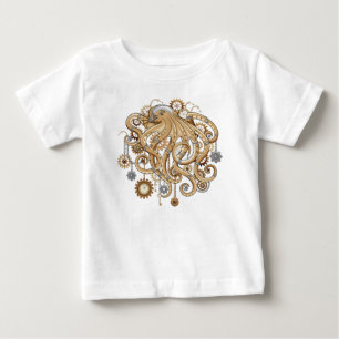 Åttabent Steampunk Retro Mekanisk Fantasy T Shirt