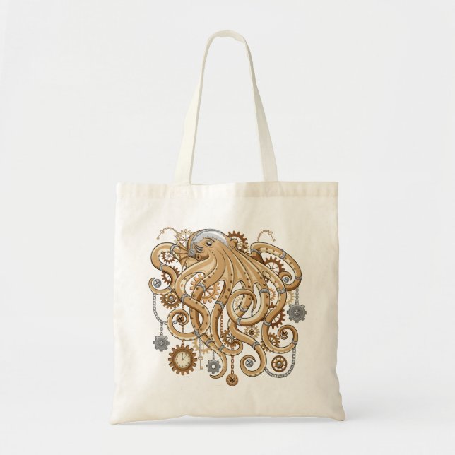 Åttabent Steampunk Retro Mekanisk Fantasy Tygkasse (Framsidan)