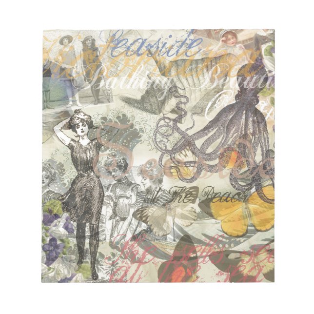 Åttabent Strand Antik Kust Steampunk Anteckningsblock (Framsida)