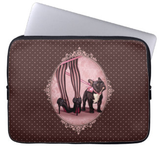 Attachée à mon Bouledogue Français Laptop Sleeve